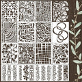 Stencils for Crafts Reusable Texture Art Stencils Geometric Stencil for by SUNVERSE
