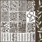 Stencils for Crafts Reusable Texture Art Stencils Geometric Stencil for by SUNVERSE
