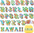 WILLBOND 52 Pcs Hawaii Luau Alphabet Patches 2.8 Inch Self Adhesive Letter by Willbond+Technology+Limited