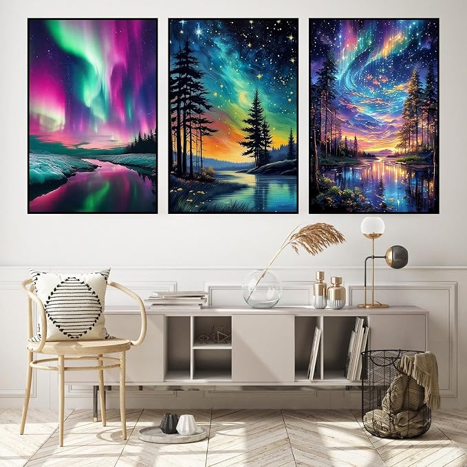 3 Pack Framed Paint by Numbers for Adult - Image 2