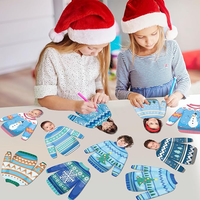 60pcs Winter Theme DIY Cutouts Sweater Bulletin Board Decoration Set Christmas - Image 6