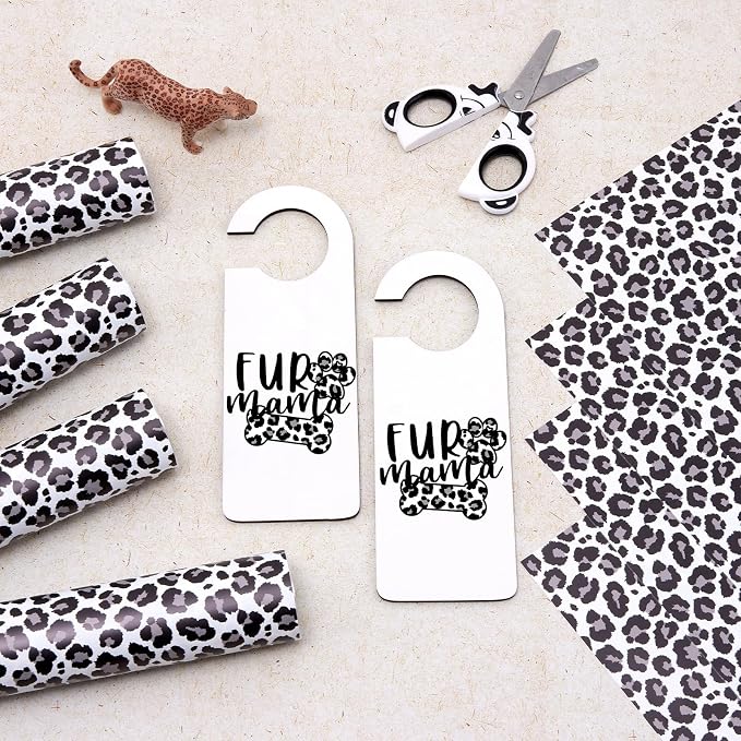 Tintnut Black White Leopard Permanent Vinyl Adhesive Vinyl 8 Pcs 12x10in | - Image 7