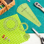 Kigley 5 Pcs Acrylic Quilting Template Ruler 10 Inch Dresden Plate Template - Image 7