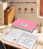 Graph Paper Notebook, Spiral Notebook Journal 8.5” x 11”, A4 Large Grid - Image 6