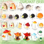 Woanger 30 Pcs Fairy Outdoor Garden Accessories Resin Mini Hedgehog Mushroom - Image 2