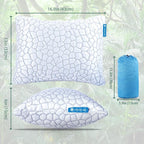 QUTOOL Cooling Pillow for Sleeping, CertiPUR-US Shredded Memory Foam Camping - Image 3