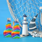 Nuenen 100 Pcs Sand Art Bottles Bulk Wave Shaped Plastic Bottles - Image 5