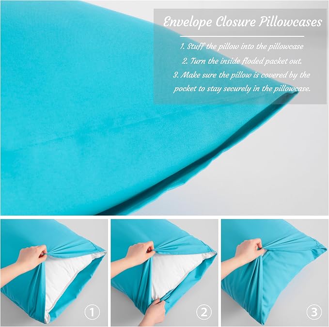NTBAY King Pillow Cases Set of 2, 2 Pack Brushed Microfiber 20x36 Pillow Cases - Image 4