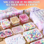 VTG Bead Organizer Box, 4-Tier Stackable Storage Box - Image 5