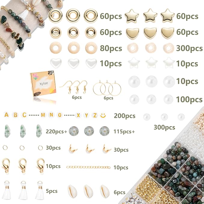 Xylise Jewelry Making Supplies Kit Natural Stone Beads - Image 2