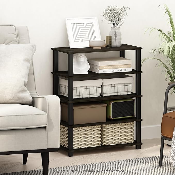 Furinno Turn-S-Tube Storage Shelves Set of 2, 3-Tier Stackable Standing Shelf by Furinno-FitsYourSpaceFitsYourBudget