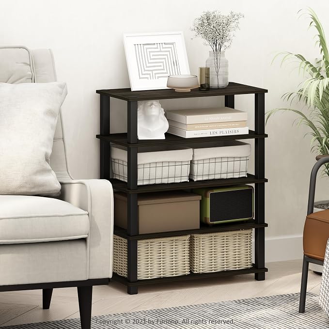 Furinno Turn-S-Tube Storage Shelves Set of 2, 3-Tier Stackable Standing Shelf - Image 3