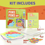jackinthebox Poke Poke Art – Dinosaurs Theme, Mess-Free Fabric Art and Craft - Image 2