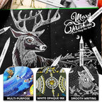 GETHPEN White Ink Pens, Fine Point Gel Pens, Brush Tip Acrylic Markers - Image 5