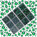 10000Pcs 2-Boxes Mixed Size Hot Fix Round Crystals Gems Glass Stones Hotfix - Image 2