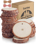 Wood Slices with Hole, Unfinished Wooden Circles by TRAVLOG
