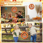 Unfinished Fall Wreaths Wood Crafts to Paint Set of 3, Unfinished Wood Cutouts - Image 6