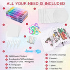 Quefe Fuse Beads Kit 36000 Pcs 72 Colors 2.6mm Mini Beads Craft Kit Including - Image 2