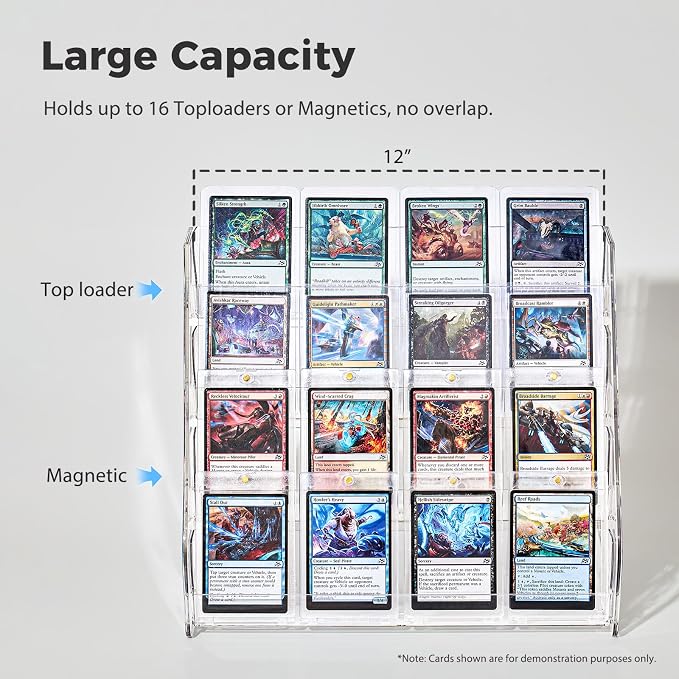 DEEIF 4 Tier Acrylic Trading Card Display Stand, Toploaders, PSA Graded Cards - Image 2