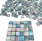1.1 LB Ice Jade Mosaic Tiles, 0.59“ Square Glass Mosaic Pieces - Image 8