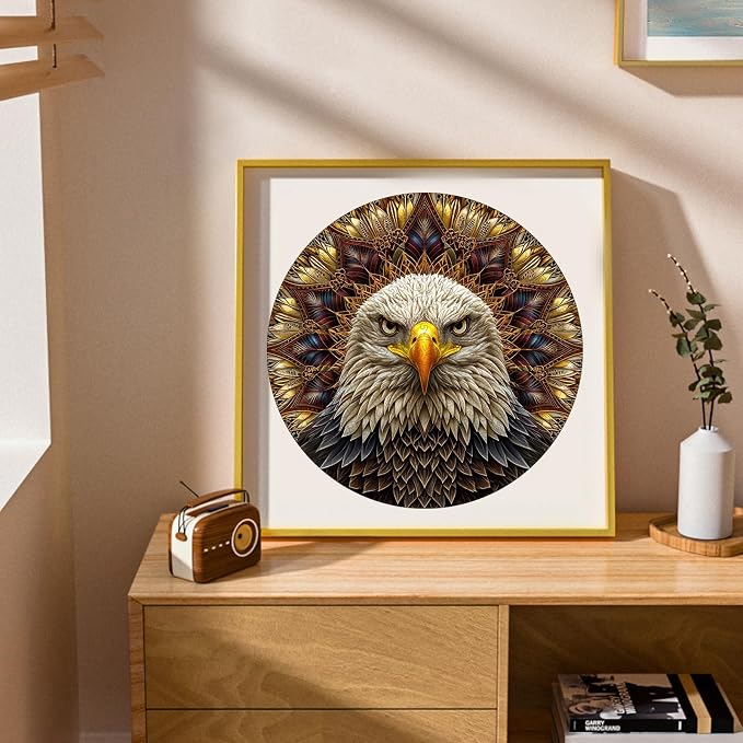 Reouinty Wooden Puzzle for Adults 300 Pieces, Bald Eagle Jigsaw Puzzles for - Image 4
