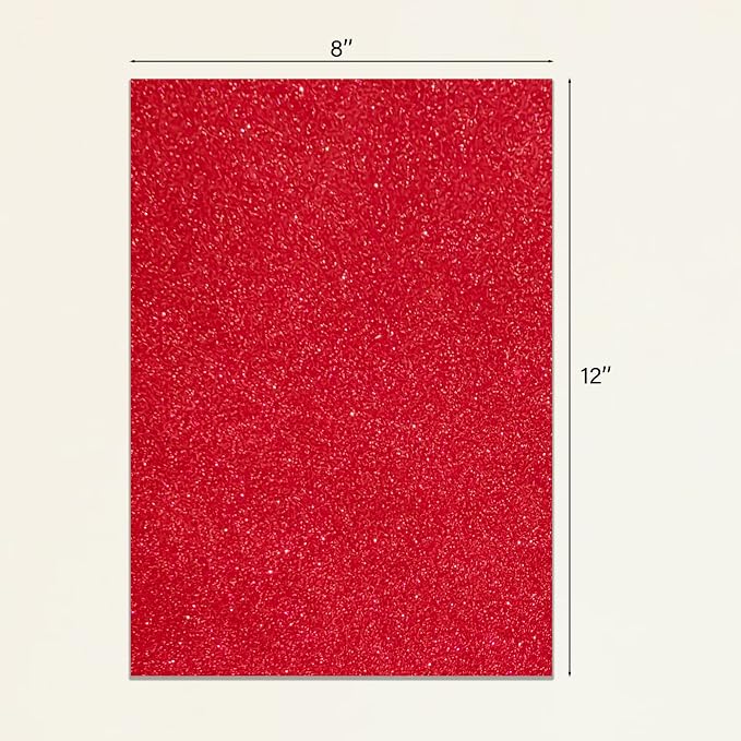 SALEMAR Red Sticky Glitter Foam Sheets - Image 2