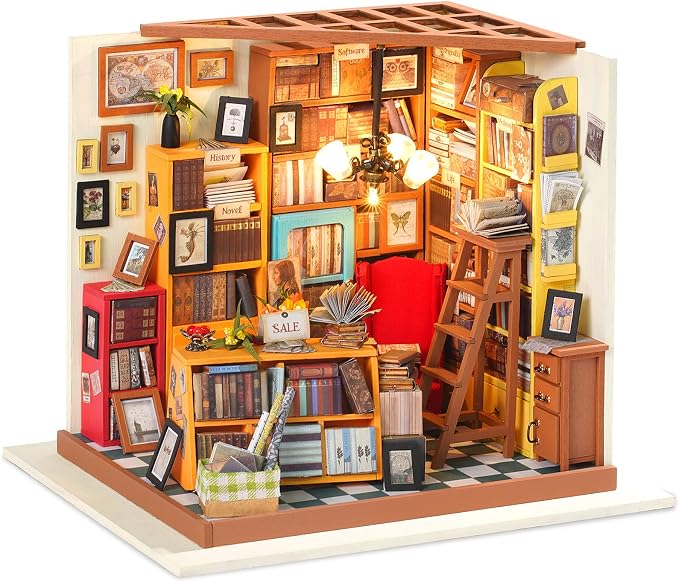 RoWood DIY Miniature Dollhouse Kit, 1:24 Scale Tiny House Building Kits by RowoodAssembleArtDecorateLife