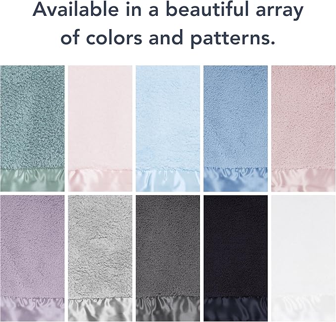 Little Giraffe Baby Blanket - Chenille Soft Blanket with Satin Trim - Baby Stroller Blanket - Newborn Baby Essentials & Gifts - 29" x 35" - Blue