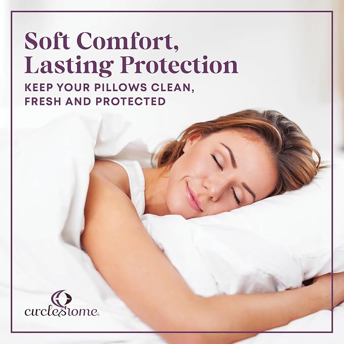 CirclesHome Pillow Protectors 4 Pack Standard Zippered - Image 7