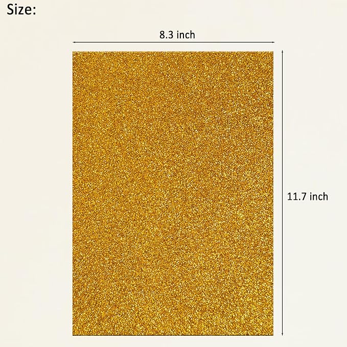SALEMAR Gold Sticky Glitter Foam Sheets - Image 2