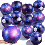 Realspring 12 Pack 8 Inch Galaxy Beach Balls – Space Themed Pool Toys by Realspring