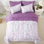 Yogeneg Botanical King Szie Comforter Set 7 PCS Bed in a Bag, Soft Microfiber - Image 3