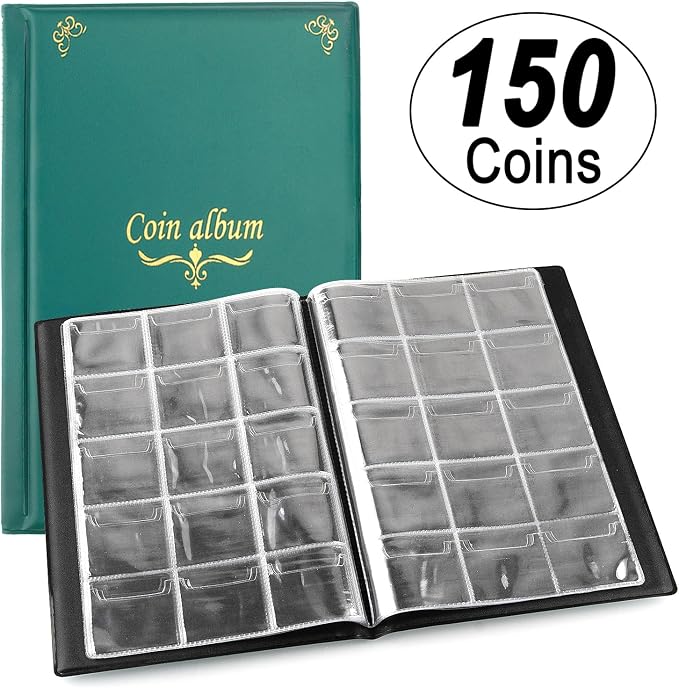 150 Pockets Coin Album, Penny Collecting Book, Souvenir Coins Collection Holder - Image 6