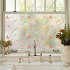 Coavas Stained Glass Window Film, Decorative Frosted Glass Window Privacy Film - Image 5