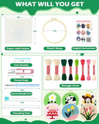 FIVEIZERO Punch Needle Kit for Beginners, Tulip Punch Embroidery Kit - Image 2