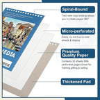 Jexine 40 Pcs 5.5'' x 8.5'' Top Spiral Bound Sketch Book 30 Sheet Each - Image 4
