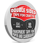 Oskal Double Sided Tape for Crafts, 0.4" × 60 Yds, Scrapbooking, Gift Wrapping by Oskal