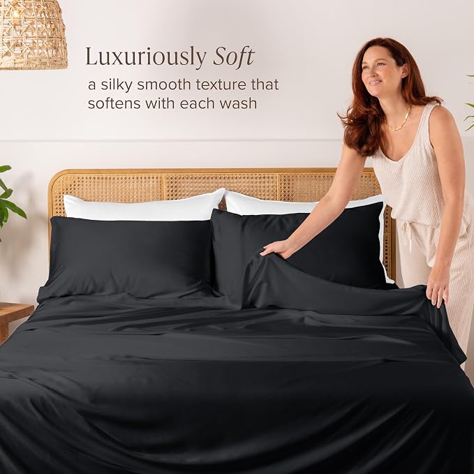 Bare Home 100% Rayon Made from Bamboo Luxury Queen Size Set of 2 Cooling - Image 2
