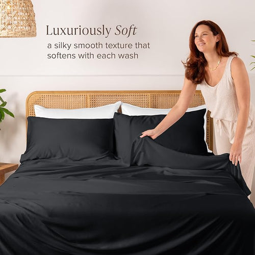 Bare Home 100% Rayon Made from Bamboo Luxury Standard Size Set of 2 Cooling - Image 2