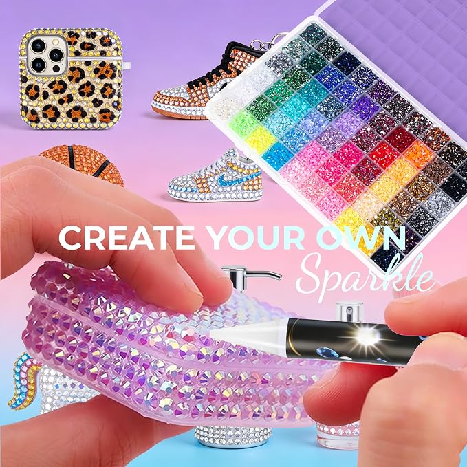 Bedazzling Kit 48000Pcs 60 Colors Resin Jelly Rhinestones, Bedazzler Kit - Image 2