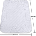 Utopia Bedding Quilted Fitted Mattress Pad, Short Queen Size, Elastic Fitted - Image 4