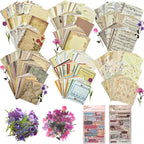 Naszonus 699 Pcs Vintage Scrapbook Paper Kit, Scrapbook Paper Supplies by Naszonus
