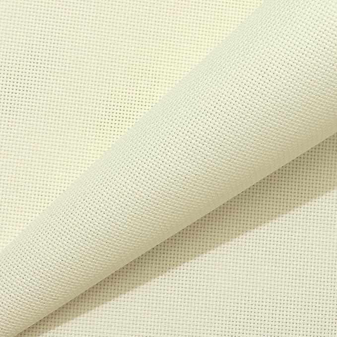 Aida Cloth 18 Count Cross Stitch Fabric, 19×28inch | Medium Fine, Neutral by Donmon