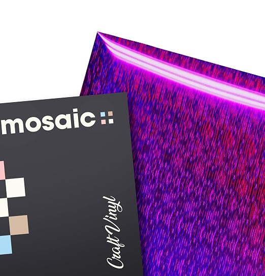 Mosaic+ Purple Brushed Holographic 1ft x 5ft Crafting Vinyl Crinkle-Free 8yr UV - Image 3