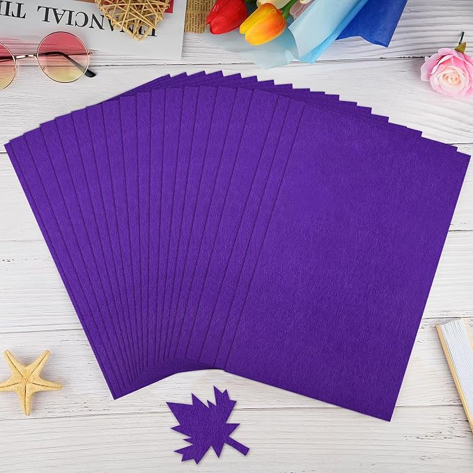NACHLYNN 20Pcs Self Adhesive Felt Fabric Sheets 7"x11.5" /18x29cm Sticky Back - Image 4