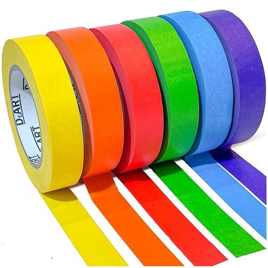 DEART Colored Masking Painters Labeling Tape Masking Tape 1 inch Color Painter - Image 9