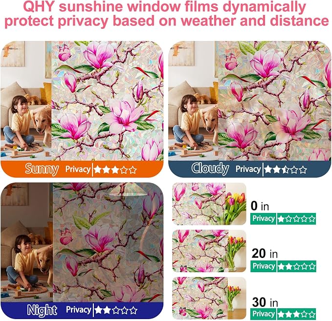Window Privacy Film Stain Glass Window Film Rainbow Window Film Window clings - Image 4