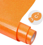 Orange Glitter HTV Heat Transfer Vinyl, Glitter Iron on Vinyl 10" x 8ft | Neon - Image 8