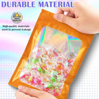 JETMORE 300 Pcs Mylar Bags, Smell Proof Bags Foil Pouch, Holographic Resealable - Image 4
