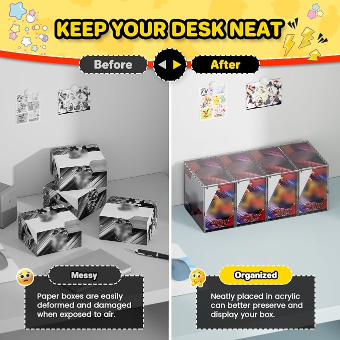 2 PCS PKMN Booster Box Acrylic Case, 5MM Acrylic Display Case, Dustproof and - Image 6